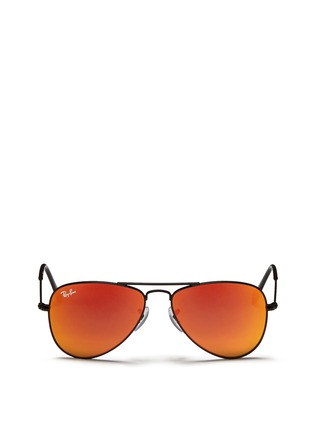 Main View - Click To Enlarge - RAY-BAN - 'Aviator Junior' metal frame mirror sunglasses