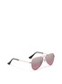 Figure View - Click To Enlarge - RAY-BAN - 'Aviator Junior' metal frame mirror sunglasses