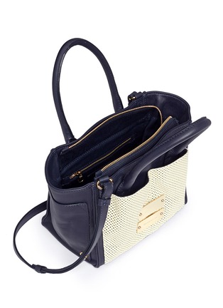 Detail View - Click To Enlarge - SEE BY CHLOÉ - 'Nellie' small perforated front leather tote