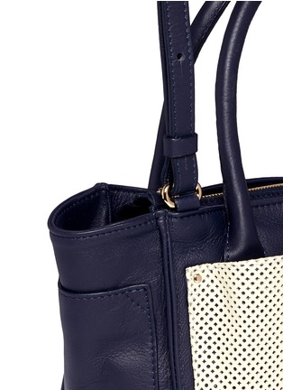 Detail View - Click To Enlarge - SEE BY CHLOÉ - 'Nellie' small perforated front leather tote