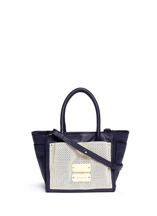 Main View - Click To Enlarge - SEE BY CHLOÉ - 'Nellie' small perforated front leather tote