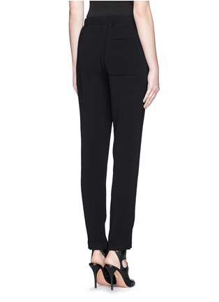 Back View - Click To Enlarge - PROENZA SCHOULER - Belted crepe track pants