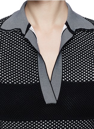 Detail View - Click To Enlarge - PROENZA SCHOULER - Waffle piqué knit polo shirt