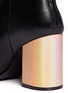 Detail View - Click To Enlarge - ASH - 'Fancy' holographic leather heel peep toe boots