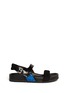 Main View - Click To Enlarge - ASH - 'Unic' glitter mesh band leather sandals