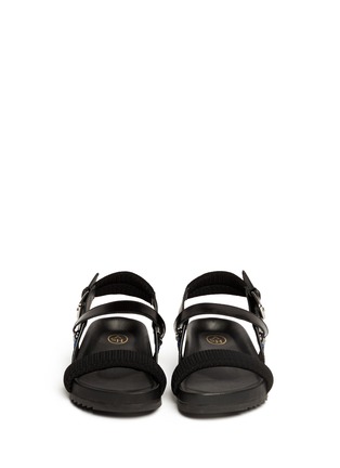 Figure View - Click To Enlarge - ASH - 'Unic' glitter mesh band leather sandals