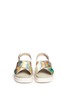 Figure View - Click To Enlarge - ASH - 'Sue' holographic leather cross strap sandals