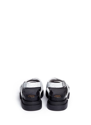 Back View - Click To Enlarge - ASH - 'Sue' cracked leather cross strap sandals
