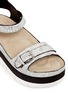 Detail View - Click To Enlarge - ASH - 'Vera' cracked paint suede flatform sandals