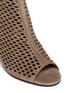 Detail View - Click To Enlarge - ASH - 'Fancy Bis' perforated suede peep toe ankle boots