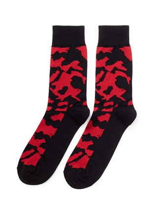 Main View - Click To Enlarge - ALEXANDER MCQUEEN - Leopard jacquard socks