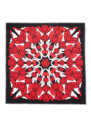 Main View - Click To Enlarge - ALEXANDER MCQUEEN - Kaleidoscopic flower print modal-silk scarf
