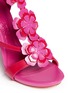 Detail View - Click To Enlarge - ALEXANDER MCQUEEN - Blossom appliqué leather sandals