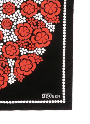 Detail View - Click To Enlarge - ALEXANDER MCQUEEN - Kaleidoscopic floral skull print silk twill scarf