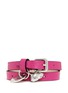 Main View - Click To Enlarge - ALEXANDER MCQUEEN - Skull charm double wrap leather bracelet