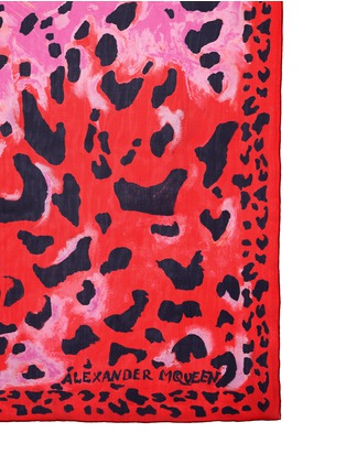 Detail View - Click To Enlarge - ALEXANDER MCQUEEN - Leopard print silk chiffon scarf