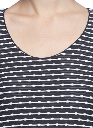 Detail View - Click To Enlarge - ARMANI COLLEZIONI - Dot stripe jersey top