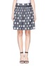 Main View - Click To Enlarge - ARMANI COLLEZIONI - Polka dot insert flare skirt