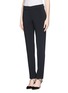 Front View - Click To Enlarge - ARMANI COLLEZIONI - Virgin wool blend crepe pants