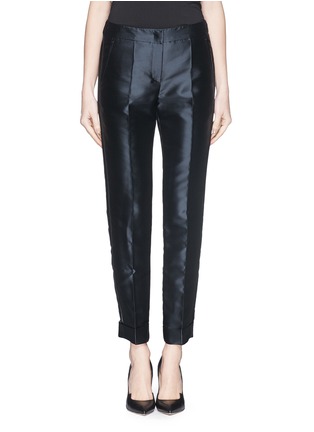 Main View - Click To Enlarge - ARMANI COLLEZIONI - Silk blend cady pants