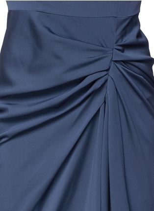 Detail View - Click To Enlarge - ARMANI COLLEZIONI - Ruche waist stretch silk dress