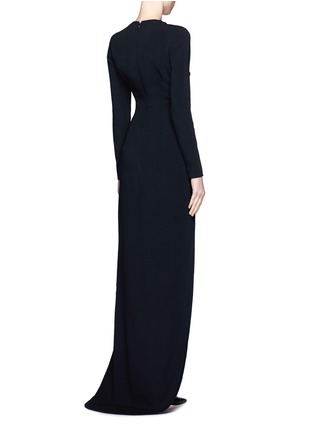 Back View - Click To Enlarge - STELLA MCCARTNEY - High-low lace hem gown