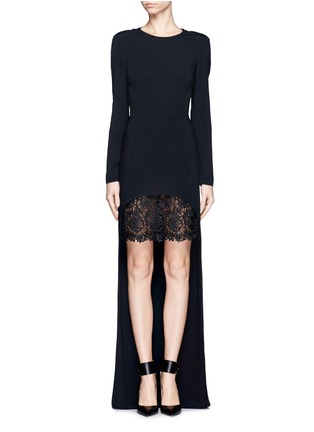 Main View - Click To Enlarge - STELLA MCCARTNEY - High-low lace hem gown