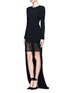 Figure View - Click To Enlarge - STELLA MCCARTNEY - High-low lace hem gown