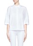 Main View - Click To Enlarge - STELLA MCCARTNEY - Heart-shaped embroidered collar cotton shirt