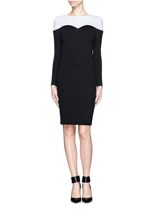 Main View - Click To Enlarge - STELLA MCCARTNEY - Stretch two-tone dress