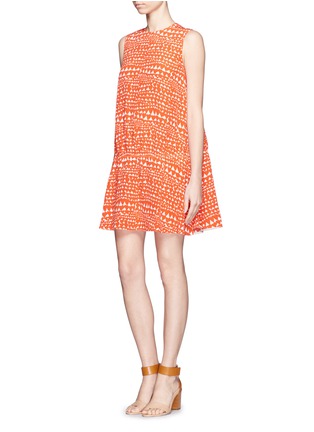 Front View - Click To Enlarge - STELLA MCCARTNEY - Heart print silk dress