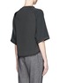 Back View - Click To Enlarge - 3.1 PHILLIP LIM - Silk sleeve jersey baseball T-shirt