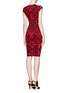 Back View - Click To Enlarge - ALEXANDER MCQUEEN - Patchwork jacquard body-con knit dress