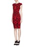 Figure View - Click To Enlarge - ALEXANDER MCQUEEN - Patchwork jacquard body-con knit dress