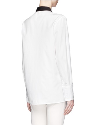 Back View - Click To Enlarge - 3.1 PHILLIP LIM - Contrast grosgrain collar poplin shirt