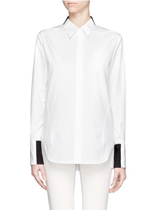Main View - Click To Enlarge - 3.1 PHILLIP LIM - Contrast grosgrain collar poplin shirt