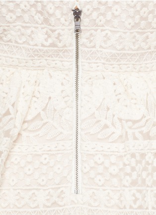 Detail View - Click To Enlarge - ALICE & OLIVIA - Giola floral lace embroidery fit-and-flare dress
