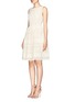 Figure View - Click To Enlarge - ALICE & OLIVIA - Giola floral lace embroidery fit-and-flare dress