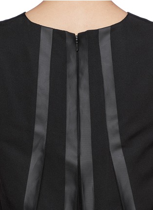 Detail View - Click To Enlarge - RAG & BONE - Nora lacquer stripe and pleat back shift dress