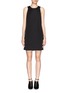 Main View - Click To Enlarge - RAG & BONE - Nora lacquer stripe and pleat back shift dress