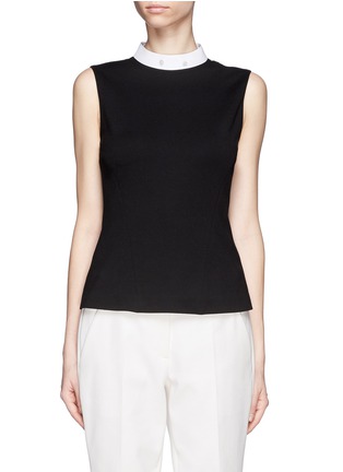 Detail View - Click To Enlarge - JASON WU - Detachable collar sleeveless top