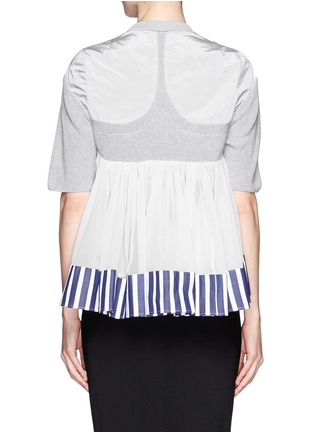 Back View - Click To Enlarge - SACAI - Sheer flare back knit top
