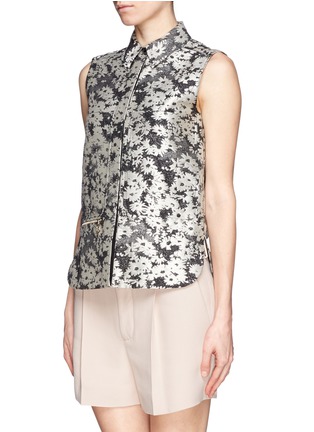 Front View - Click To Enlarge - STELLA MCCARTNEY - Daisy jacquard sleeveless shirt