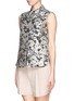 Front View - Click To Enlarge - STELLA MCCARTNEY - Daisy jacquard sleeveless shirt