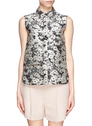 Main View - Click To Enlarge - STELLA MCCARTNEY - Daisy jacquard sleeveless shirt