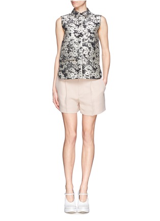 Figure View - Click To Enlarge - STELLA MCCARTNEY - Daisy jacquard sleeveless shirt