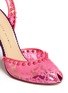 Detail View - Click To Enlarge - CHARLOTTE OLYMPIA - 'Soho' lace and stud peep toe pumps