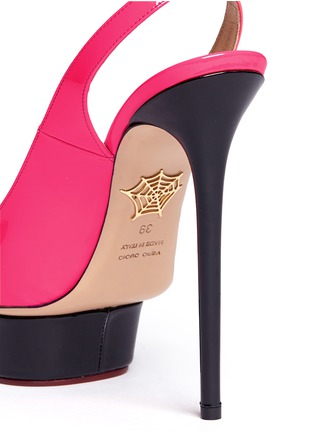 Detail View - Click To Enlarge - CHARLOTTE OLYMPIA - 'Brenda' patent leather platform pumps