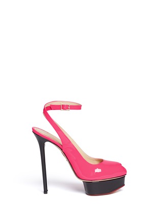 Main View - Click To Enlarge - CHARLOTTE OLYMPIA - 'Brenda' patent leather platform pumps