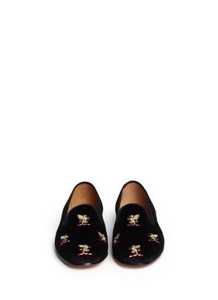 Figure View - Click To Enlarge - STUBBS & WOOTTON - Griffin velvet slip-ons